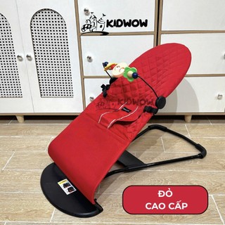 Ghế Nhún Rung Cao Cấp Cho Bé Sơ Sinh, Chống Võng Lưng, Chất Vải Cotton Thoáng Mát Thoải Mái