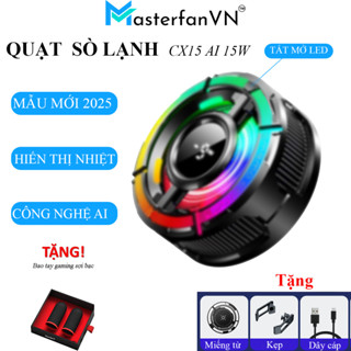 Quạt tản nhiệt sò lạnh CX07 | CX08 | CX10 Pro AI | CX15 Pro AI thế hệ mới làm lạnh đóng băng NEW 2025