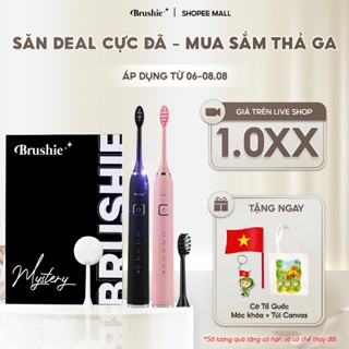 [GIÁ 1.0XX TẠI LIVE SHOP] Combo 2 Bàn chải điện Brushie Ultra Plus phiên bản mới 2025 tích hợp đầu rửa mặt
