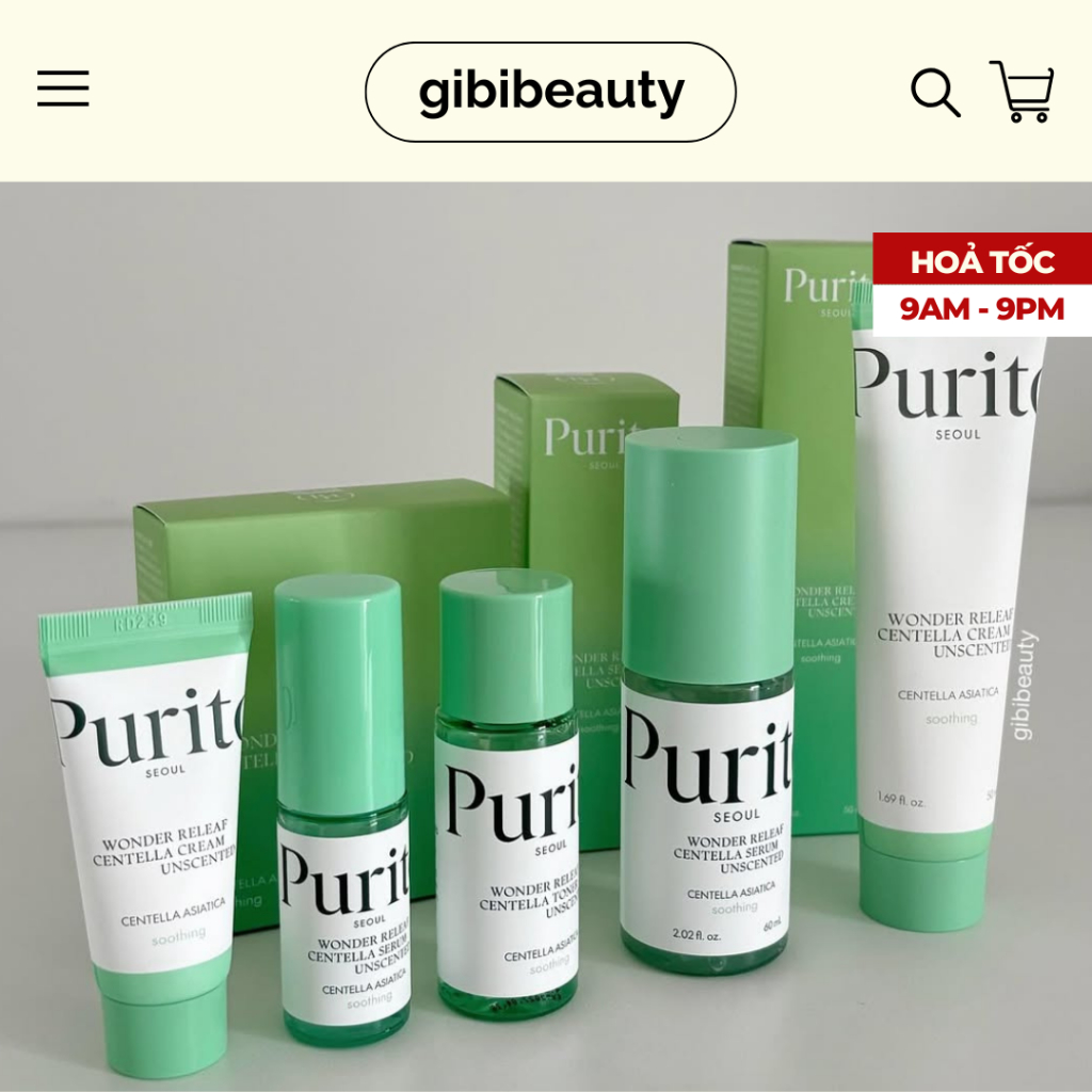 Kem dưỡng/ Serum PURITO (Centella,Azealic Acid)