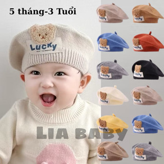 Nón Nồi Mũ Len Hình Gấu Xù Đáng Yêu Cho Bé Trai Bé Gái