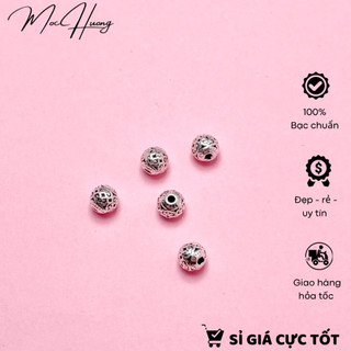   S925  Charm bi bạc họa tiết hoa văn - MH053 MOCHUONG JEWELRY 