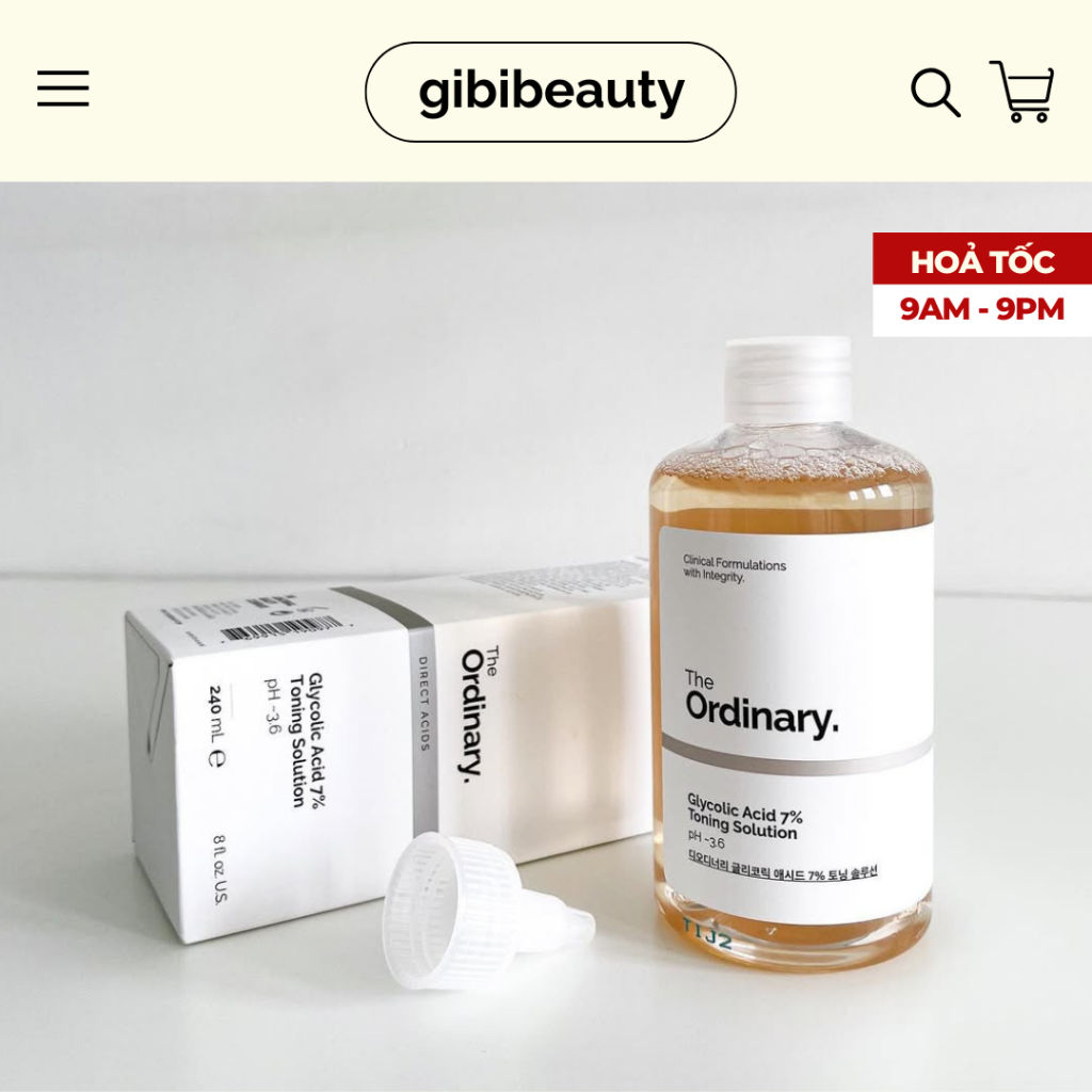 Toner tẩy da chết THE ORDINARY Glycolic Acid 7% Toning Solution