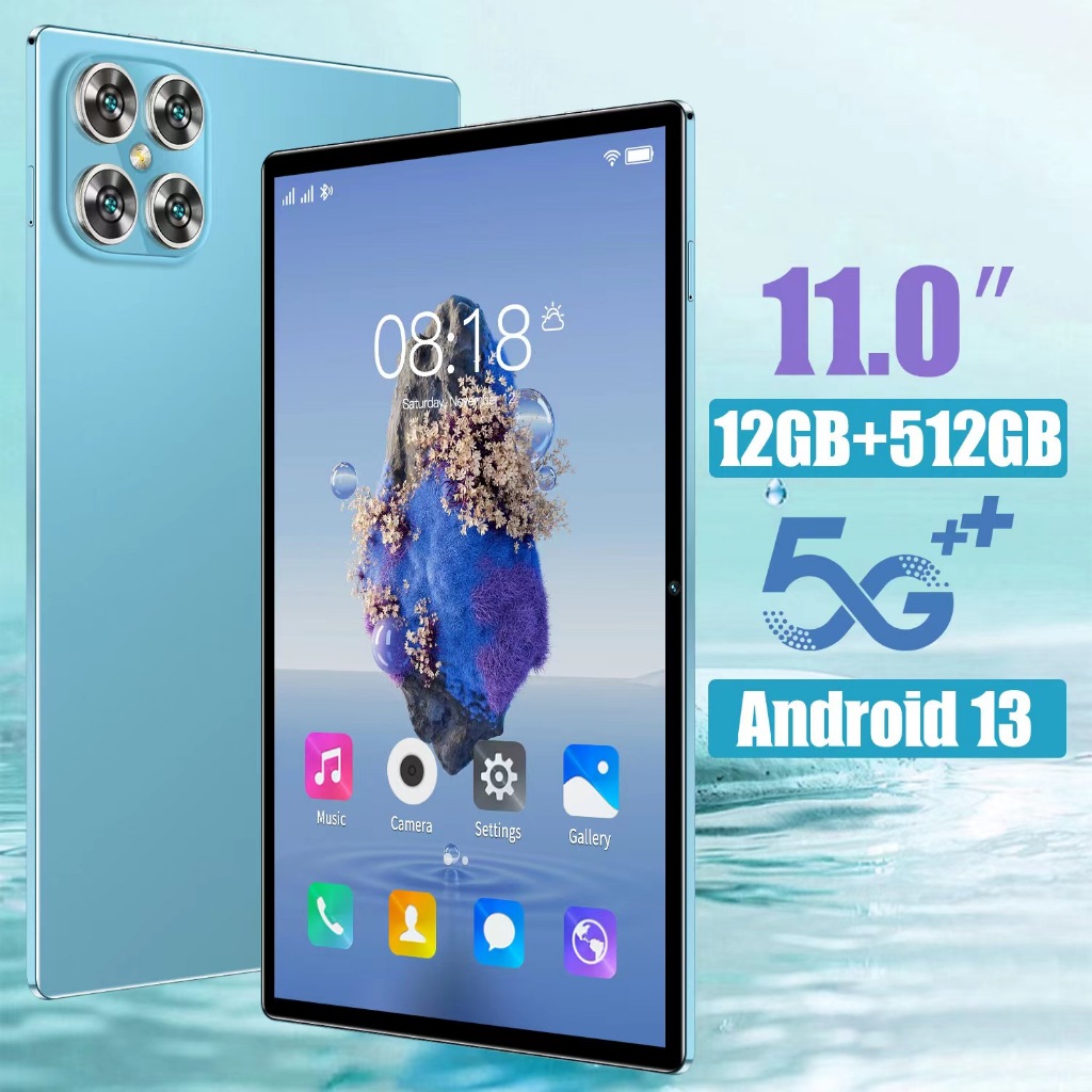 Máy tính bảng chơi game hiệu năng cao RAM 12GB + ROM 256GB Màn hình bảo vệ mắt độ phân giải cao 11 inch tablet PC