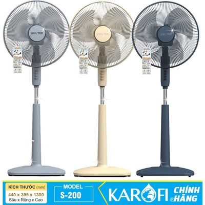[CHÍNH HÃNG 100%] Quạt cây Karofi Livotec S-200, Hàng Chính Hãng, Bảo Hành 24 Tháng