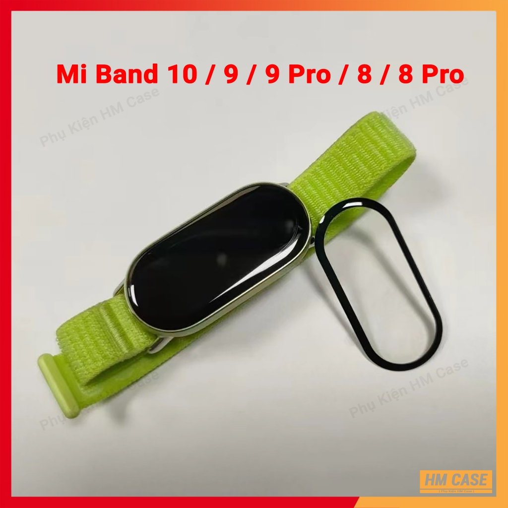 Mi Band - Miếng Dán 3D Full Màn Xiaomi Miband 10 / 10 Ceramic / 9 Pro / 9 / 8 Pro / 8 / 5 / 4, Viền Đen