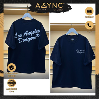 (Auth) Áo Thun New Era x MLB LA Los Angeles Chữ Ký Thêu Xù Màu Xanh Navy | CODE 16126942 - Async Studio