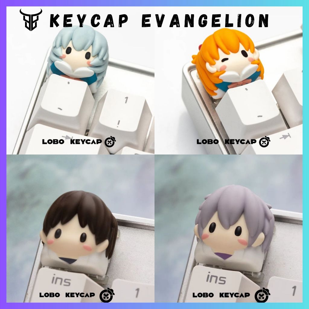 [Hỏa Tốc] Keycap Artisan Neon Genesis Evangelion Keycap Custom Bàn Phím Cơ Chất Liệu Resin Cao Cấp |