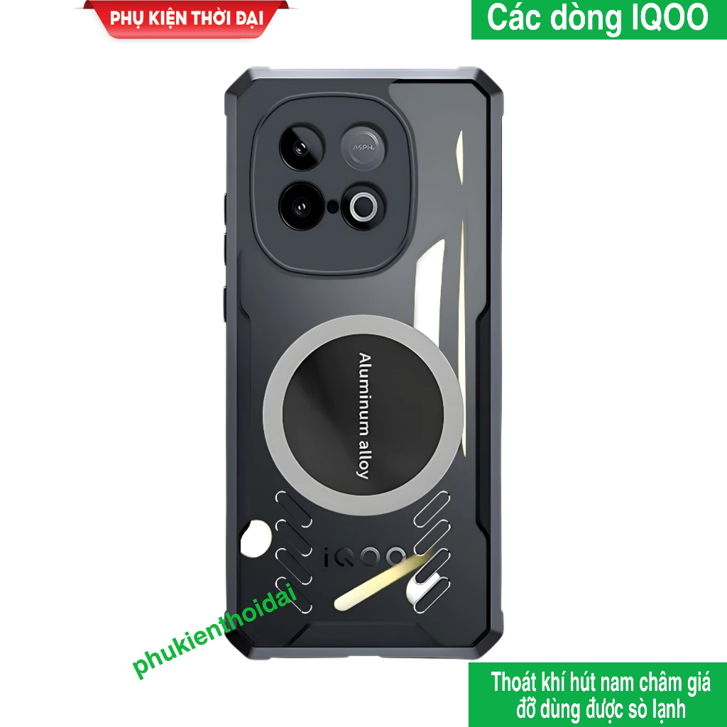 Ốp lưng iQOO Z10 Turbo / Z10 Turbo Plus / Z11 Turbo thoát khí dùng sò lạnh chống sốc lưng trong