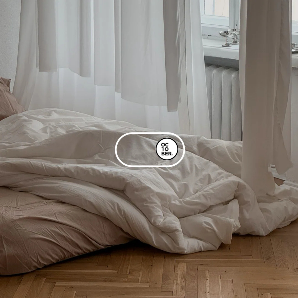 (HỎA TỐC) Bộ Chăn Ga Gối 5 món size 1m6x2m đến 1m8x2m Cotton Organic vải trơn và họa tiết OCTOBER BE