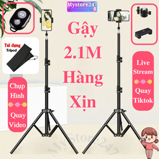 Gậy Livestream, Giá Đỡ Chụp Hình 3 Chân Cao 2.1M, Chắc Chắn, Siêu Bền Bỉ 2M1, Tiện Dụng Mang Đim