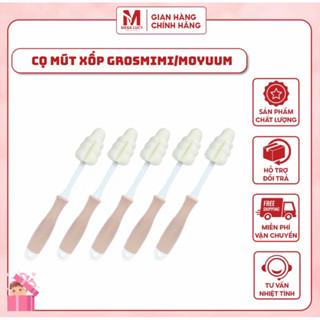 Cọ mút xốp Grosmimi/Moyuum chính hãng Hàn Quốc, Cọ mút bọt biển rửa bình sữa núm ti grossmimi/ moyuum