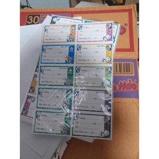 Set 100 cái nhãn vở có keo dán sẵn