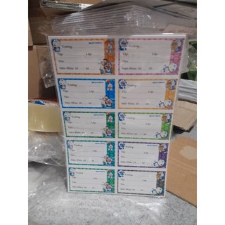 Set 100 cái nhãn vở có keo dán sẵn