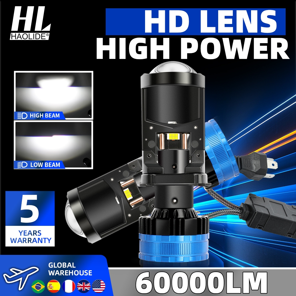 Mini Đèn Pha Led Bi Cầu T90 Ultra H4 15 Chip Led Đèn Pha Led Bi Cầu T90 Ultra H4 85w 15 Chip Led Lắp