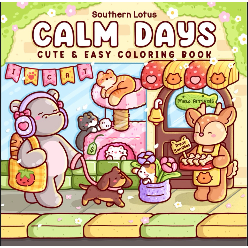 (44 tranh) Quyển tô màu những ngày dịu êm “CALM DAYS” giấy 180gsm