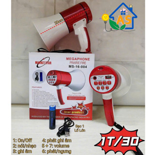 Loa phóng thanh bán hàng,rao vặt, có ghi âm, khe cắm USB, còi báo động, công suất 15w - 1500 Mah.