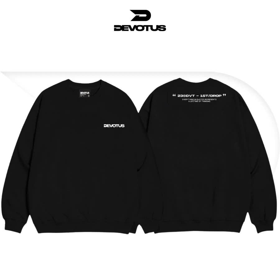  Áo Sweater form OVERSIZE Devotus Nỉ Chân Cua Cotton 450gsm Unisex Local Brand Fullbox - IN LOGO 