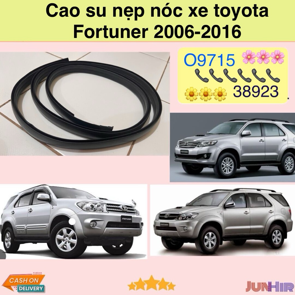 Cao su nẹp nóc xe toyota Fortuner 2006-2016 75552-0K061 75551-0K061 hàng cao cấp