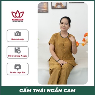  Đồ Bộ Mặc Nhà Gấm Thái Nhập Khẩu 35 - 75Kg Ngắn Tay Đẹp Sang Trọng- Thiều Thoa Store 