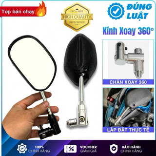 Gương kèm chân Kính Xoay 360 Độ kiểu spark Gắn Xe Máy thông dụng cho nhiều dòng xe (hàng xịn giá tốt)