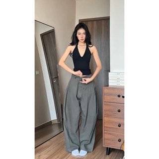  Quần kaki ống cong sớ chéo túi bên 