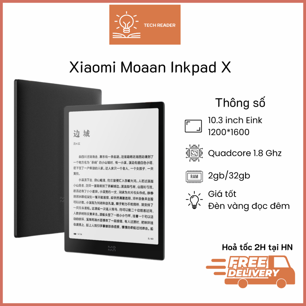 Máy đọc sách Xiaomi Moaan Inkpad X 10inch - Hàng nhập khẩu, likenew | BigBuy360 - bigbuy360.vn