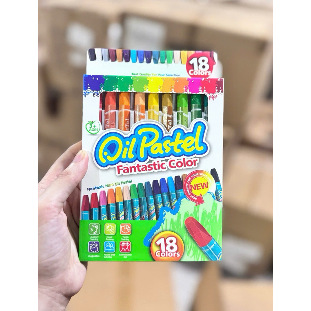 🖍️ MÀU SÁP DẦU OIL PASTEL – 18 màu