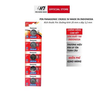 Pin CR2032 Panasonic 3V made in Indonesia Chính Hãng