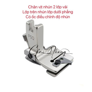  Chân vịt nhún 2 tầng có ốc điều chỉnh độ nhún mẫu mới chân vịt nhún 2 lớp vải 1 lớp nhún 1 lớp phẳng máy công nghiệp P5Q 