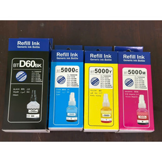 Bộ mực màu máy in Brother T310, T510W, T710W, T810W, T910W - BTD60/BT5000 Mực ABT 5000 6000 refill ink