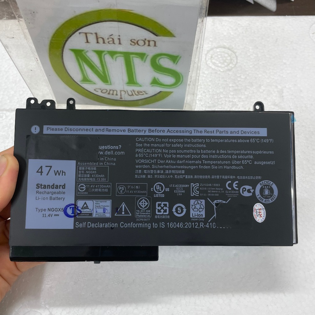 Pin sạc Laptop Dell Latitude E5270 E5470 E5570 – Mã NGGX5 – Dung lượng 47Wh