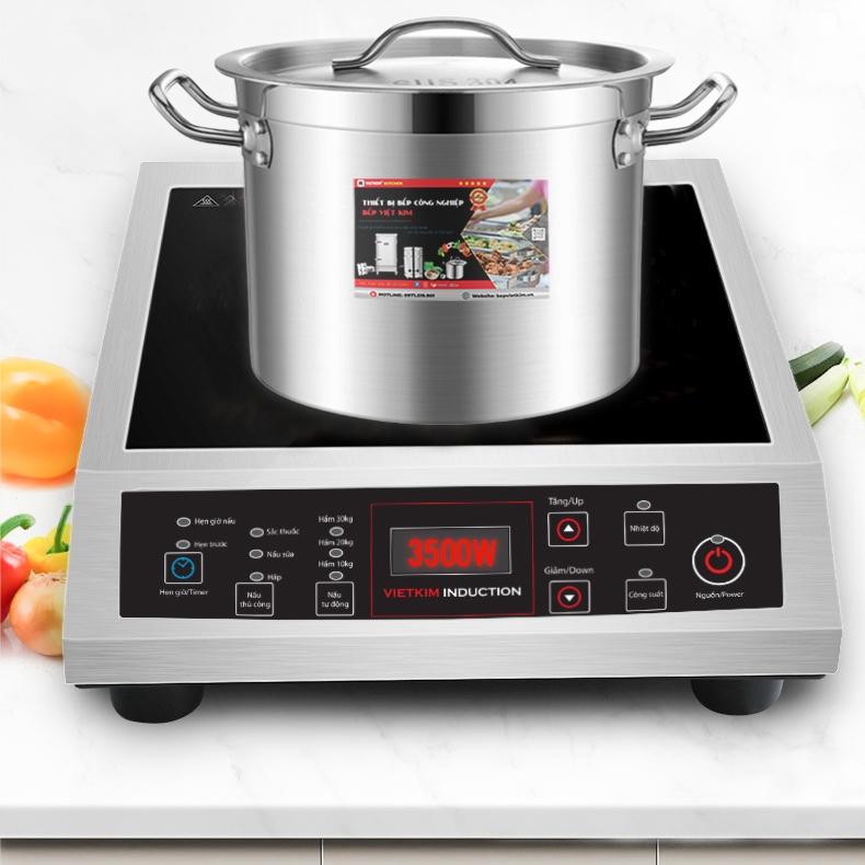 Bếp từ công nghiệp 3500W mặt phẳng K35 (mạch Inverter - đun sôi liên tục)