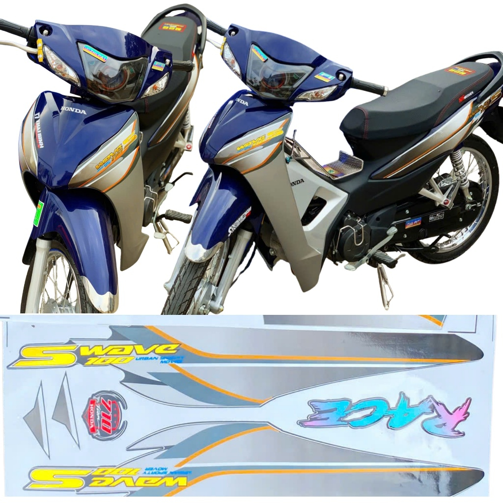 Tem Dán Xe Tem Xe Wave Mẫu Tem Wave S Crom Dán Cho Xe Wave 50/100/110