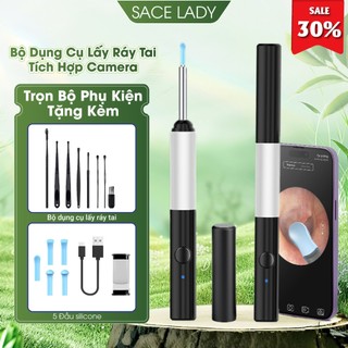  Dụng Cụ Lấy Ráy Tai SACE LADY Bản PRO- Camera Tích Hợp Điện Thoại Nội Soi FullHD An Toàn Cho  Trẻ Em 