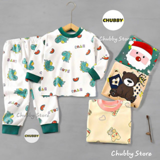 Bộ Thu Đông Dài Tay Cho Bé Trai Bé Gái Chất Cotton Mềm Mại Cho Bé Từ 7-21kg Chubby Store