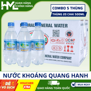 [Combo 5 Thùng] Nước Khoáng Mặn Có Ga Quang Hanh – Giải Nhiệt, Bổ Sung Vi Khoáng – Thùng 20 Chai 500ml