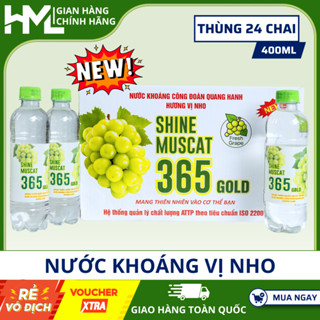Nước Khoáng Vị Nho Quang Hanh | Shine Muscat 365 Gold thơm mát - Bổ Sung Vitamin C, Khoáng Chất Thiên Nhiên