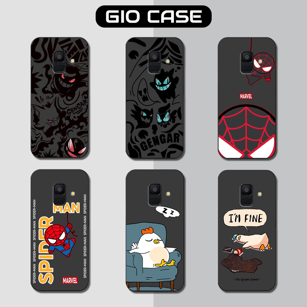 Ốp lưng Samsung A6 2018, A6 Plus(A6+) in hình Gengar, người nhện hoạt hình