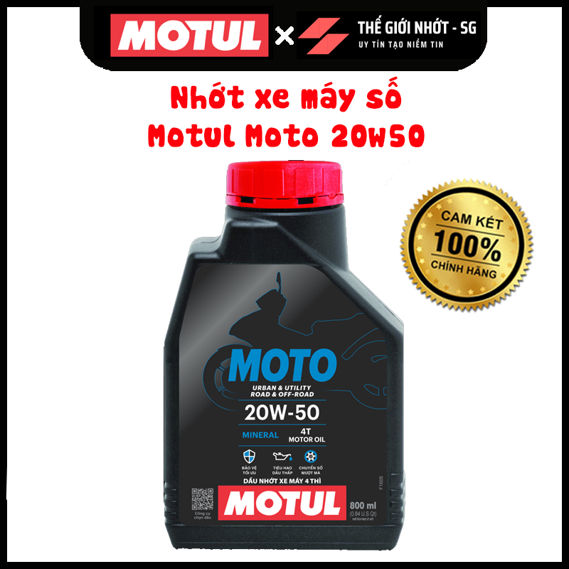 DẦU NHỚT CHO XE SỐ MOTUL MOTO 20W50 SJ 4T