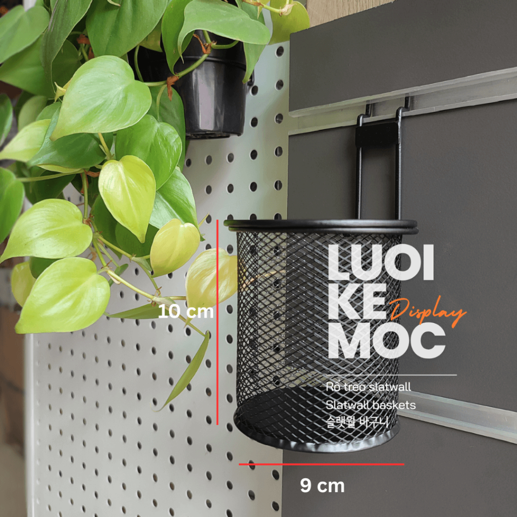 Rổ Treo Bút VIết, Rổ Treo Dụng Cụ - Rổ Treo Lên Tấm Slatwwall - LUOIKEMOC - Slatwall02
