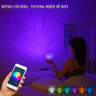  (TẶNG SẠC) Đèn ngủ Galaxy sóng nước CHIẾU TRẦN NHÀ cắm điện usb, đèn vũ trụ thiên hà ngân hà LỐC XOÁY tích điện