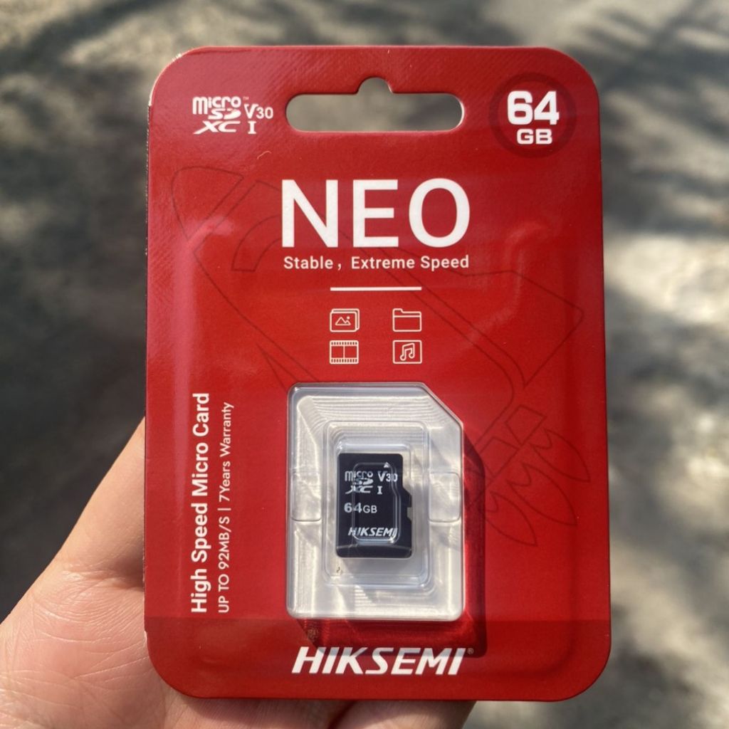 Thẻ nhớ camera Hikvision 64Gb 1 Class 10 Box đen/ Box Xanh/ Box Đỏ - Hàng chính hãng