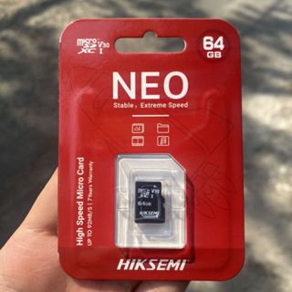 Thẻ nhớ camera Hikvision 64Gb 1 Class 10 Box đen/ Box Xanh/ Box Đỏ - Hàng chính hãng