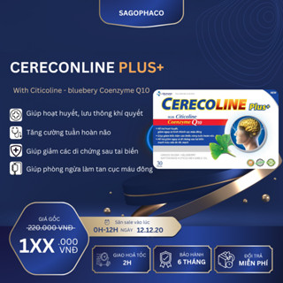 Viên uống bổ não NEURO BRAIN GOLD đổi nhãn CERECOLINE PLUS hỗ trợ tăng cường tuần hoàn não và cải thiện trí nhớ