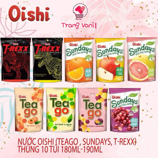   LỐC 10 GÓI  Nước Trái Cây Oishi T-Rexx Tea Go Sunday 