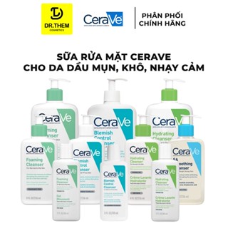 Sữa Rửa Mặt CeraVe SA Smoothing, Hydrating, Foaming Cleanser - Cho Da Dầu Mụn, Khô, Nhạy Cảm 88ml – 236ml – 473ml