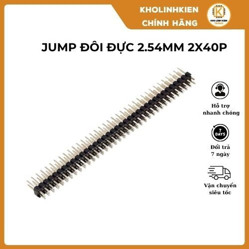 Combo 3 chiếc Jump Đôi Đực 2.54MM 2x40P Thẳng 11MM  Kholinhkien