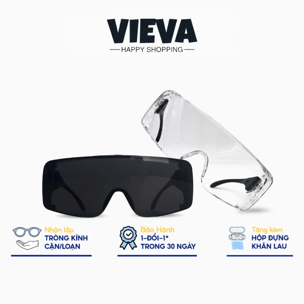 Kính chắn bụi đi đường VIEVA chất liệu nhựa cao cấp kiểu dáng màu sắc thời trang, an toàn C6014