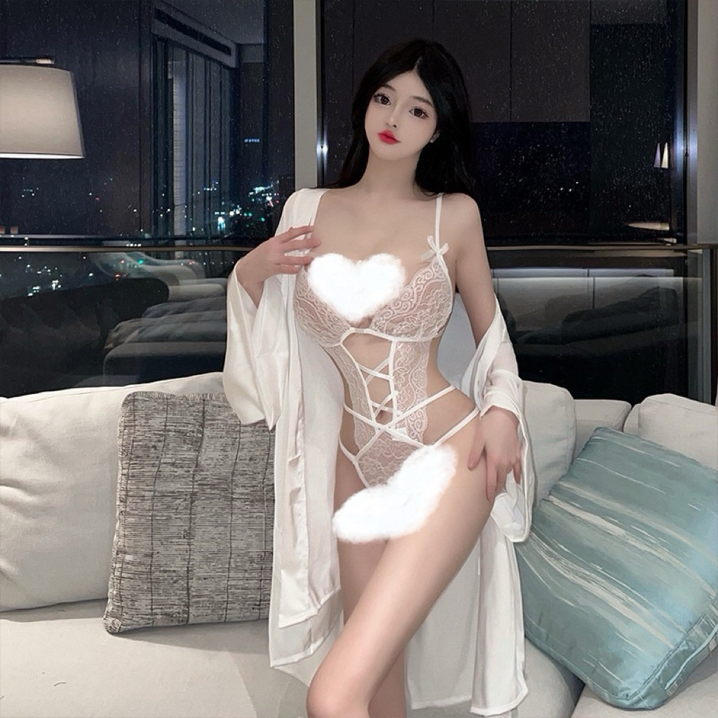 Bộ bodysuit ren đan xẻ đáy gợi cảm MS8210 ( không kèm choàng) | BigBuy360 - bigbuy360.vn